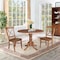 International Concepts Round 42 in Dual Drop Leaf Table, 2 X-Back Chairs, Distressed Oak, 42 in W, 42 in L, 29.5 in H K42-42DP-C613P - alternate 6